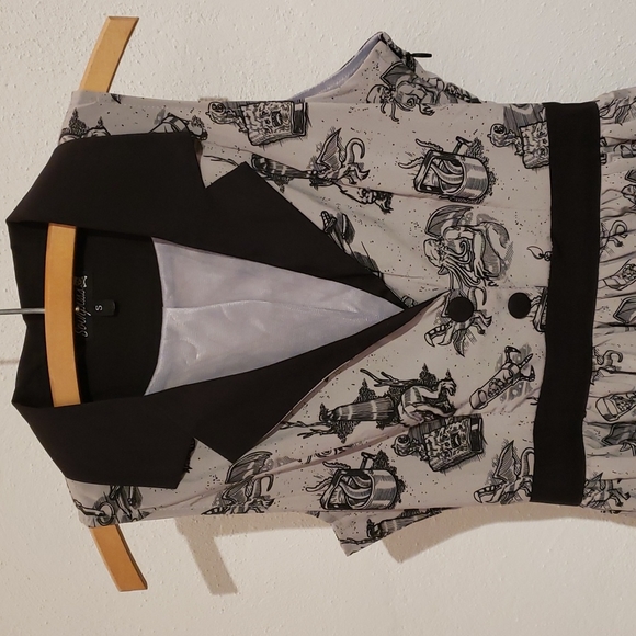 Sourpuss Love Crafty June Dress monster Halloween size small rockabilly - Picture 5 of 7